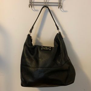 Black leather Kate Spade shoulder bag